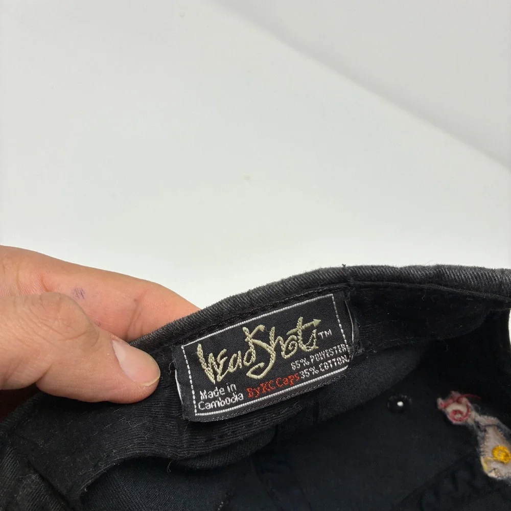 Artcliff Diner Martha's Vineyard Hat Cap Washed Black Embroidered 1943 Fried Egg